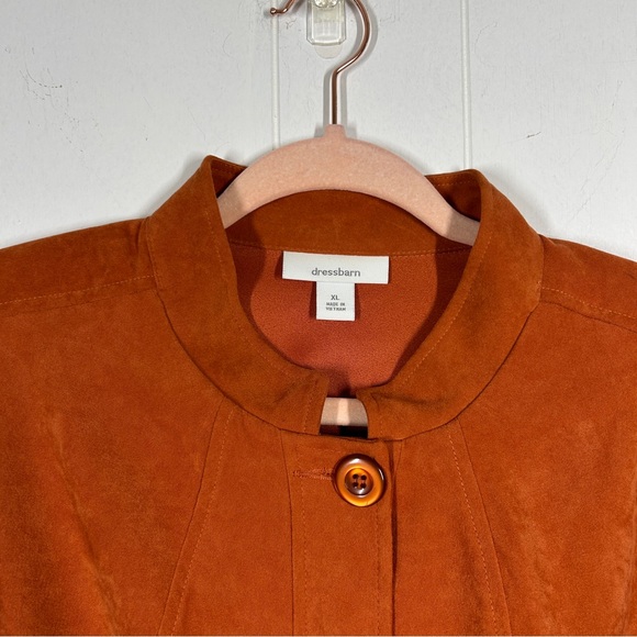 VTG dressbarn Orange Structured Blazer with Tailored Look and Long Sleeves XL - Picture 3 of 6